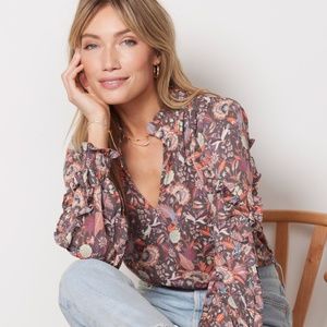 Clara Ruffle Trim Blouse